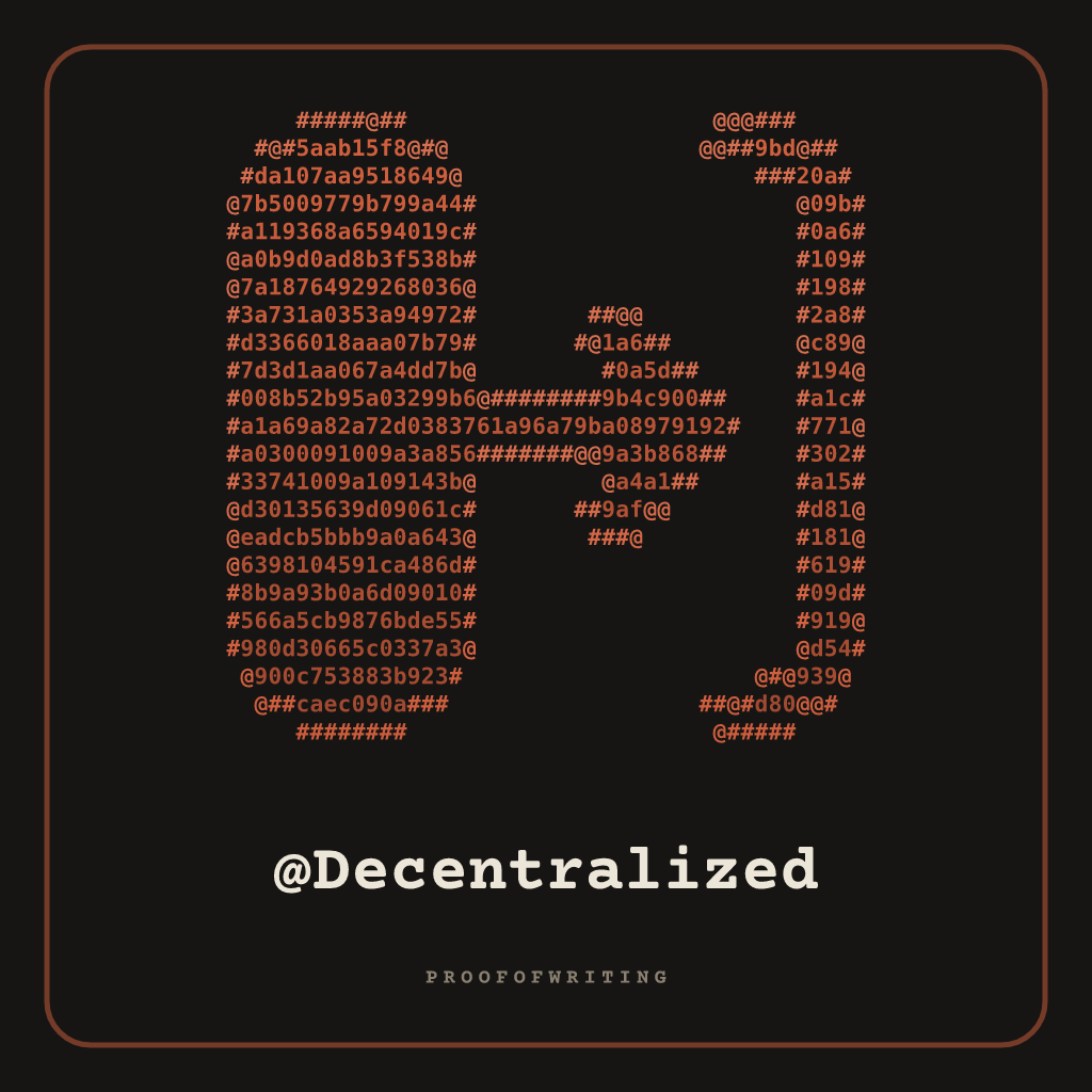 @Decentralized