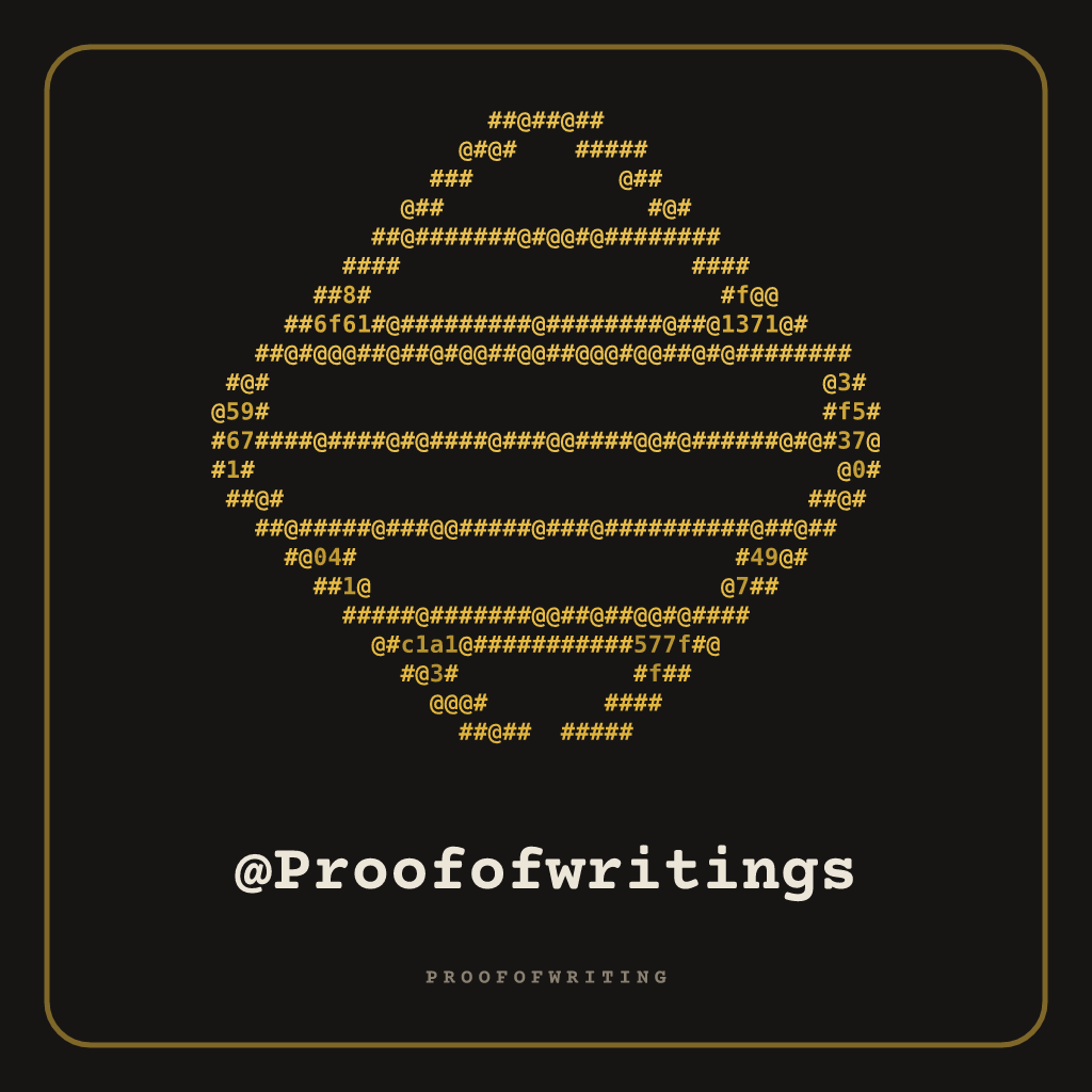 @Proofofwritings