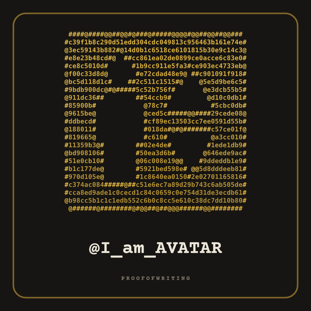 @I_am_AVATAR handle NFT card