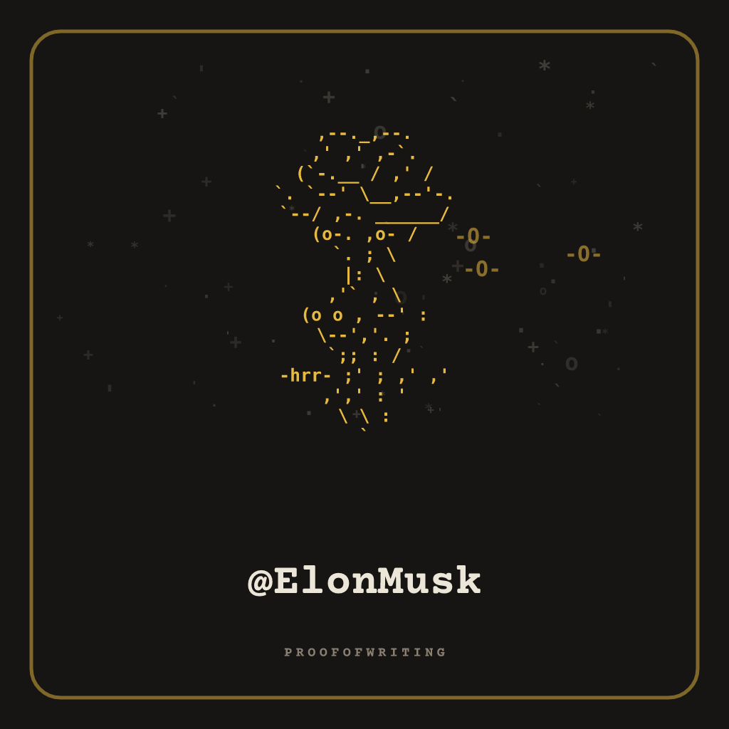 @ElonMusk