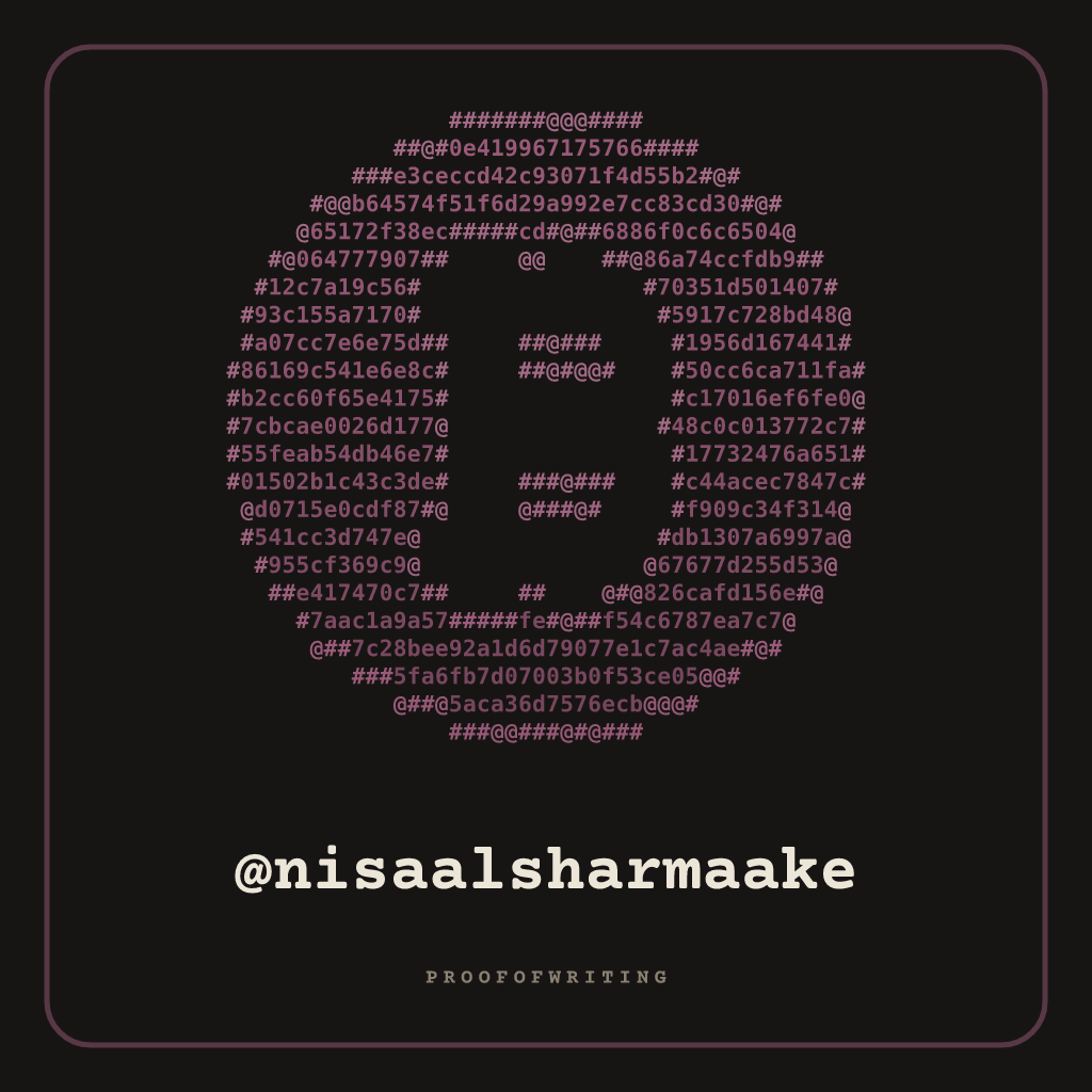 @nisaalsharmaake handle NFT card