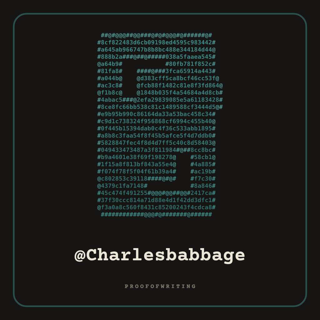 @Charlesbabbage