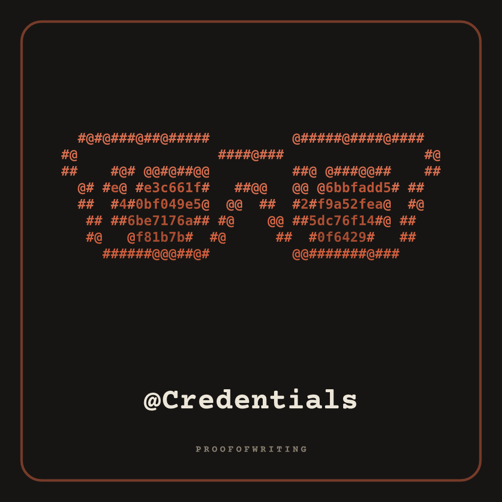 @Credentials