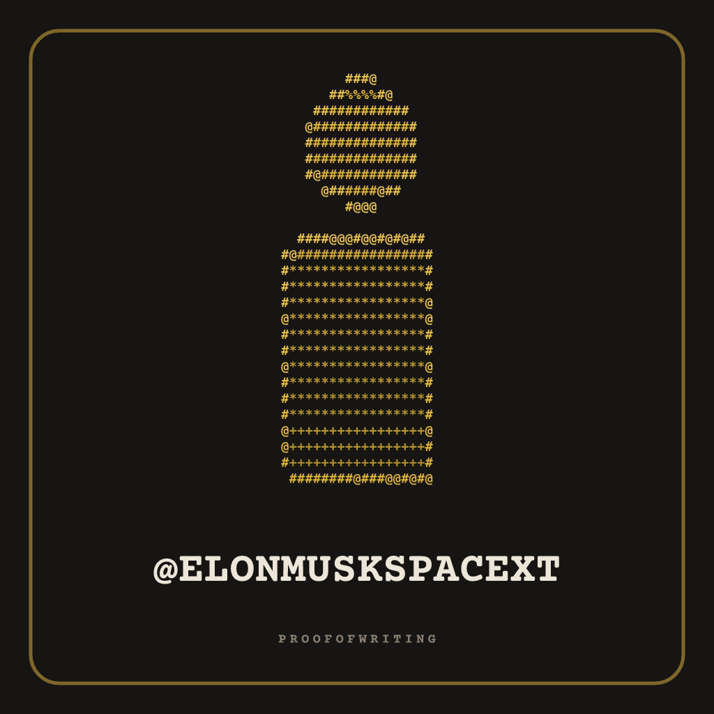 @ELONMUSKSPACEXT