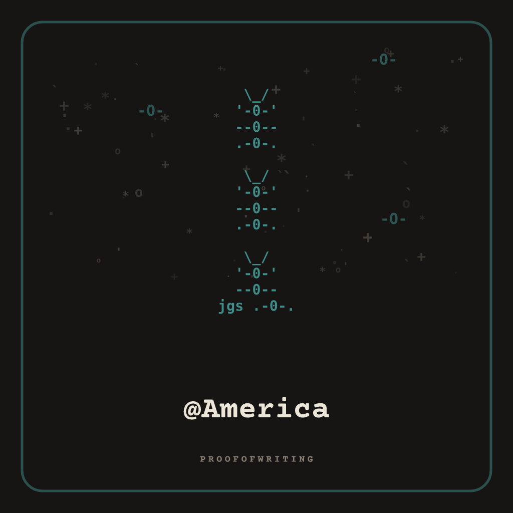@America handle NFT card