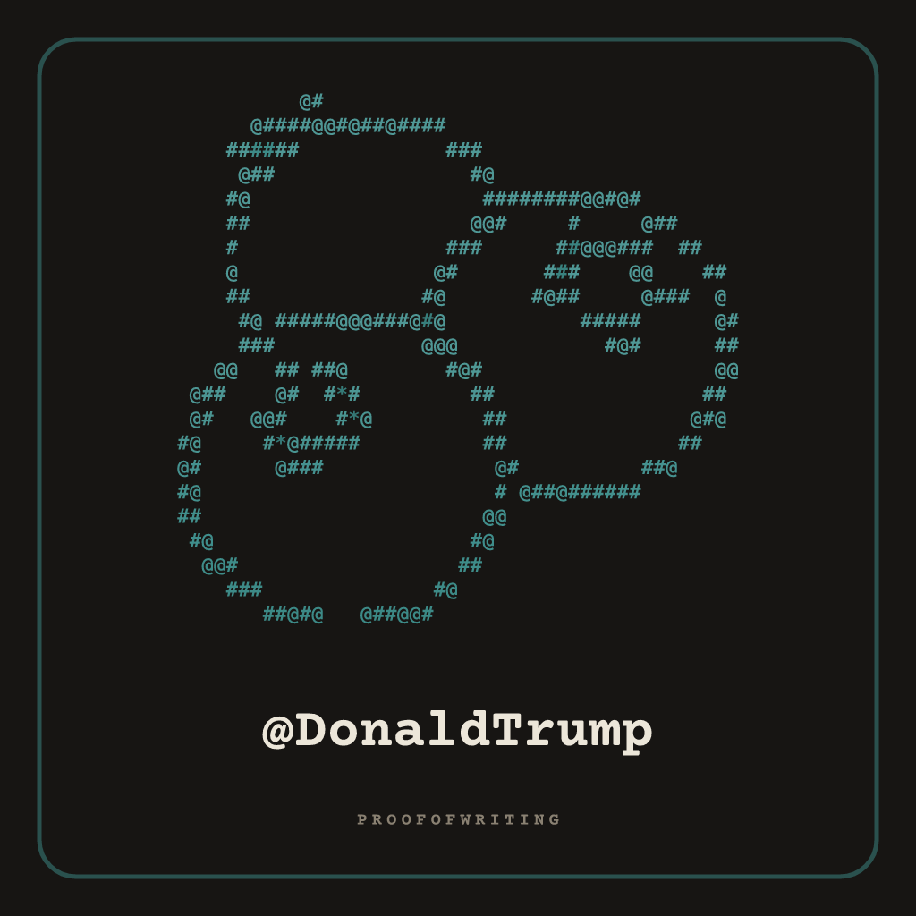 @DonaldTrump handle NFT card