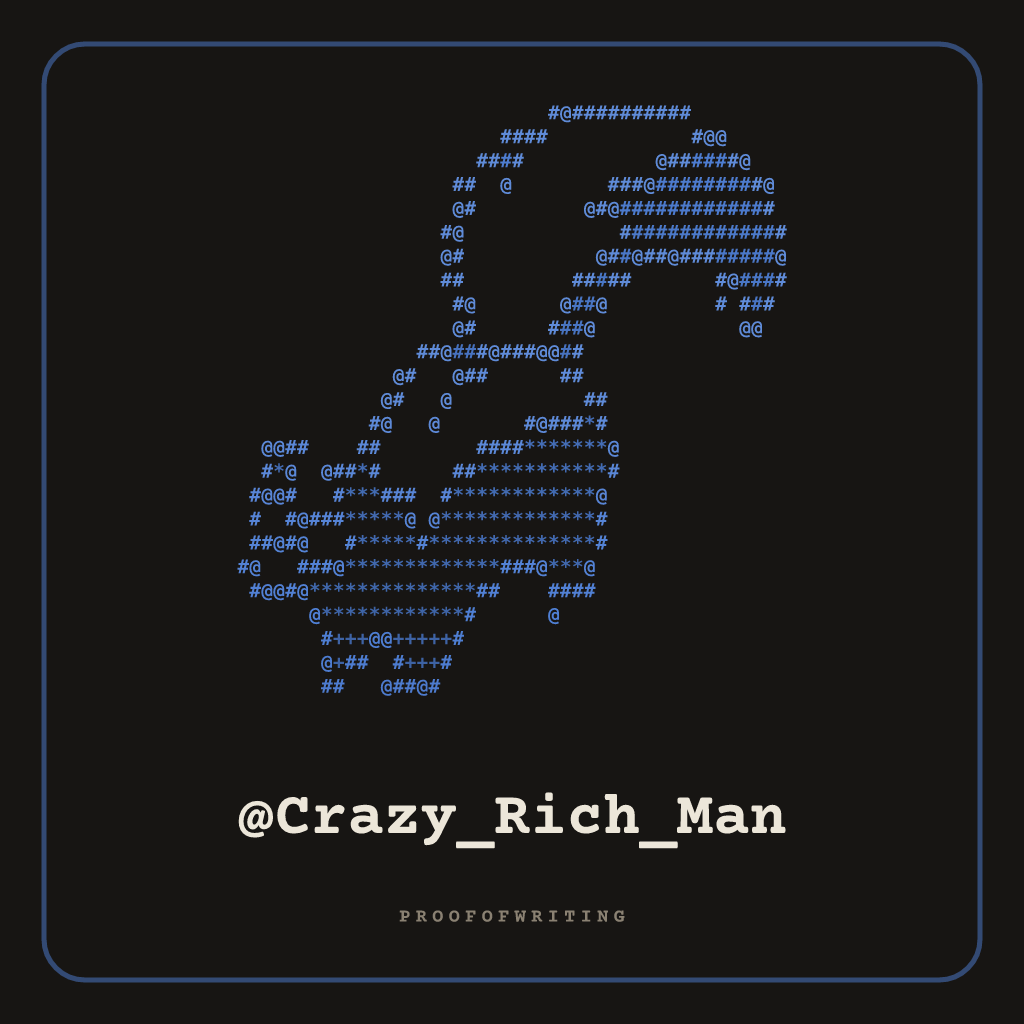 @Crazy_Rich_Man handle NFT card